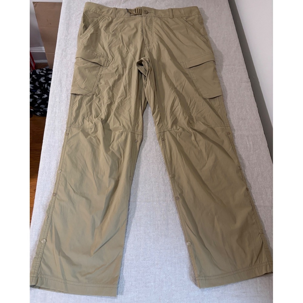 REI Co-op Mens Sahara Cargo Pants Khaki Relaxed Fit 36W x 30L Hiking Outdoor